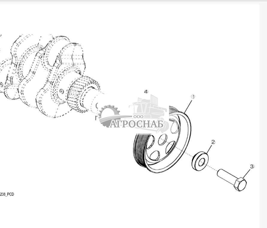 1328 Шкив коленчатого вала 